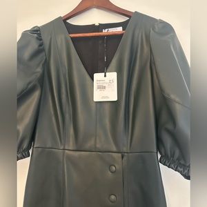 Beatrice italia leather dress in dark green size 40